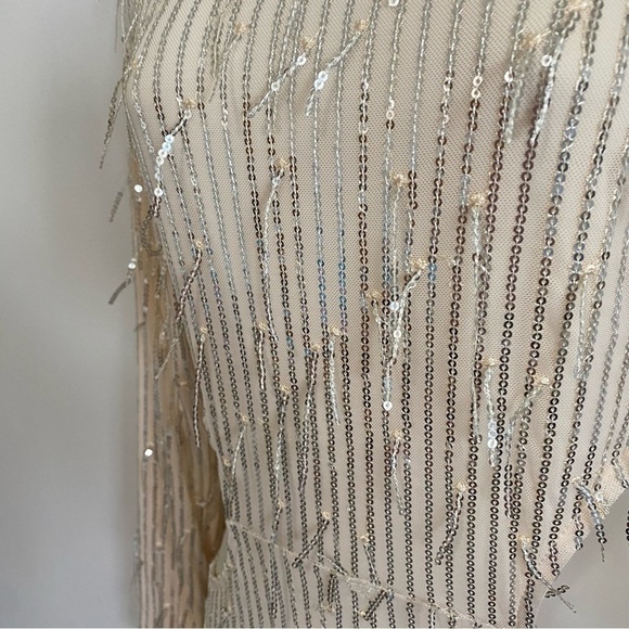 FASHION NOVA Nude Giving Details Sequin Maxi Dress - Picture 12 of 15